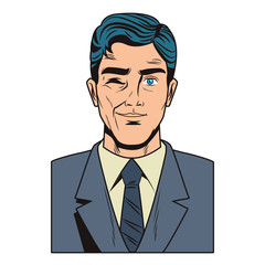 Pop art businessman