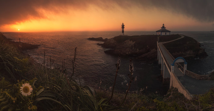 Isla Pancha Lighthouses in Asturias, Spain