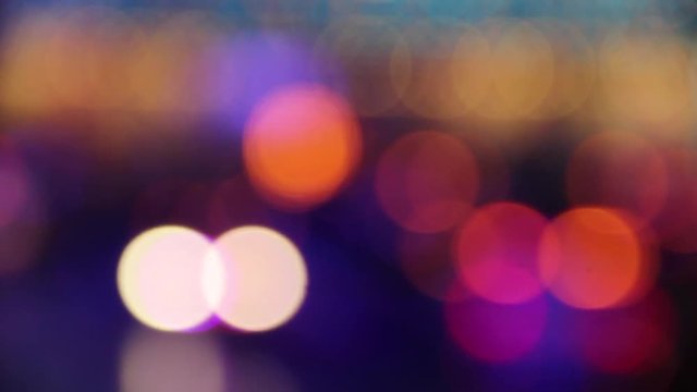 colored lights out of focus