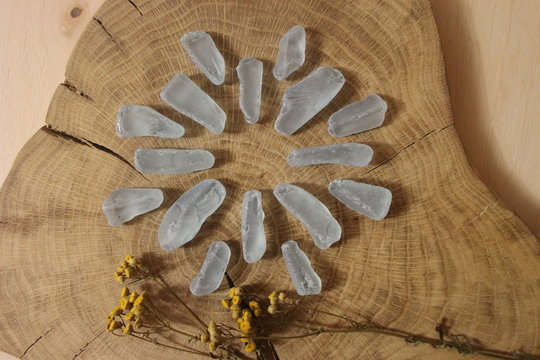 Blue sea glass