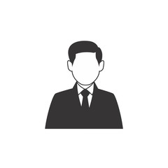 male office worker simple icon profile