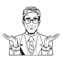 Obraz premium Pop art businessman