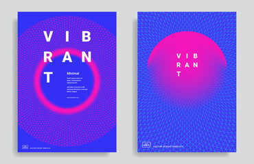Set of trendy abstract design template