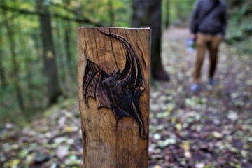 bat sculpture in Buxton
