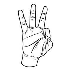 Hand ok sign pop art