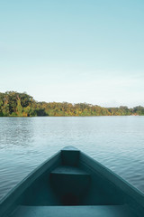 Fototapeta na wymiar canoe trip an a river in tortuguero