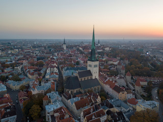 Fototapeta na wymiar Aerial of city Tallinn, Estonia