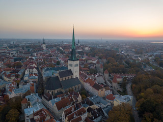 Fototapeta na wymiar Aerial of city Tallinn, Estonia