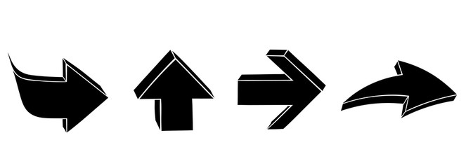 Arrow doodles. Up and down black signs