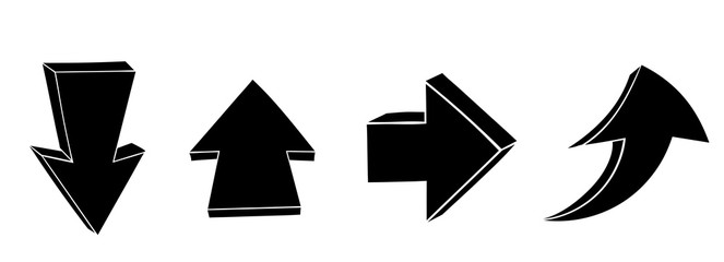 Arrow doodles. Up and down black signs