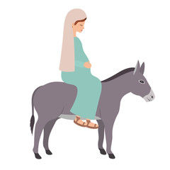 cute mary virgin in mule character