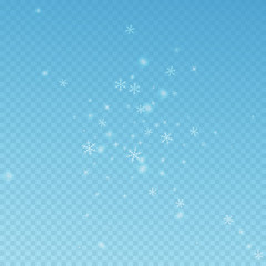 Sparse glowing snow Christmas background. Subtle f