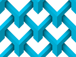 Blue geometric 3d seamless background