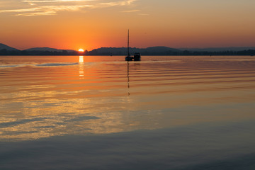 Sonnenuntergang Bodensee Herbststimmung