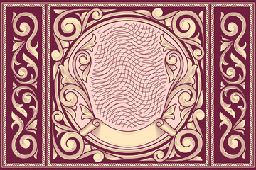 Vintage decorative ornate card