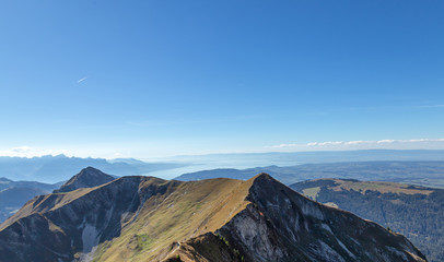 Moleson. Lake. Alps. Mountain. View. Landscape