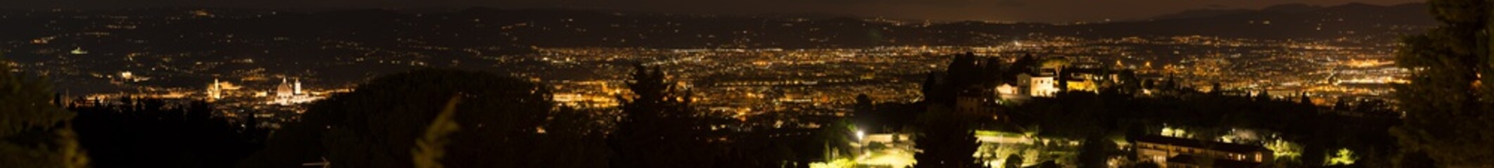 Fototapeta na wymiar panorama of florence at night