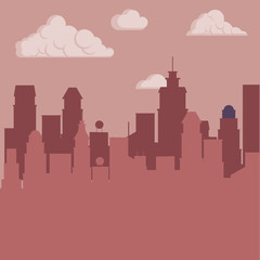 Cityscape at night scenery