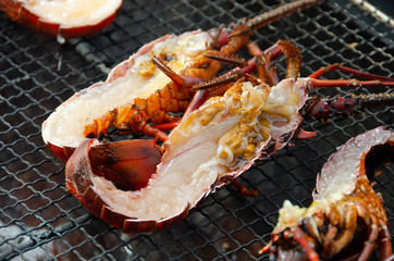 伊勢海老の炭火焼き