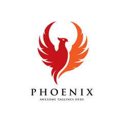 Obraz premium luxury phoenix logo concept, best phoenix bird logo design