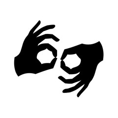 Sign language symbol