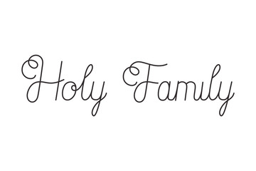 holy family calligraphy message