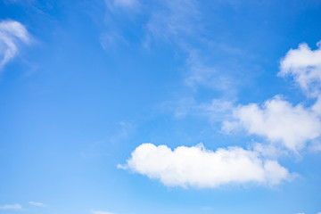 Beautiful blue sky with cloud in the morning. The image of the sky is clear and free. Can use for...
