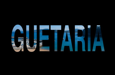 Letras de Guetaria aislada con imagen / Getaria letters isolated with image