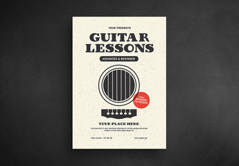 Guitar Lessons Flyer Layout