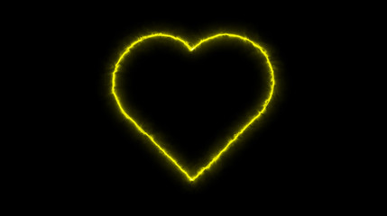 Glowing neon heart.