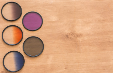 Gradient filters for photography lens.