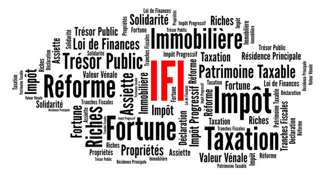 IFI, impôt sur la fortune immobilière nuage de mots 