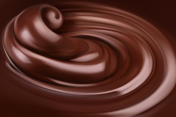 Chocolate background. 3d realistic vector
