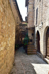 Fototapeta na wymiar Streets of Spello in Umbria, Italy.