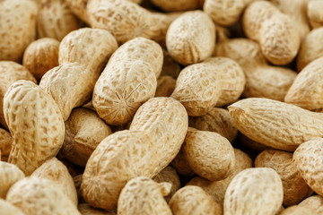 Uncleaned inshell peanuts. Peanuts, for background or textures.