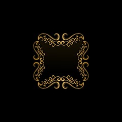 Frame Square Luxury Abstract Ornament Creative Abstract Icon Logo Design Template Element Vector