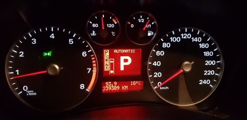Fototapeta premium Dashboard parking 