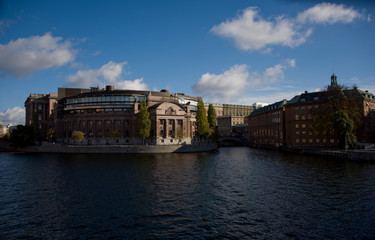 Government buildings, Rosenbad and the Parliament house in Stockholm