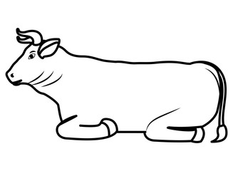 cute ox manger character