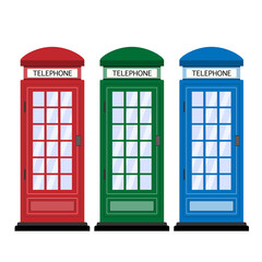 Obraz premium London telephone booth in different colors