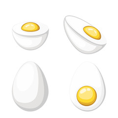 Sliced egg, yellow yolk