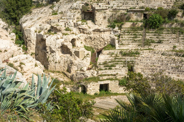The Roman Amphitheater in Cagliari, Italy