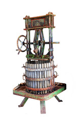 old press for pressing grapes