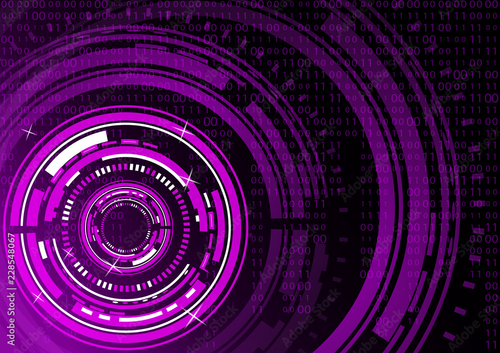 Poster modern abstract technology in design. the concept of communication, innovation. the circle of digita