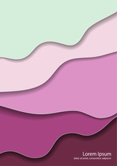 Colorful background with wave for design brochures, flyers, posters, banners. Contrast colors. Vector eps10 illustration.