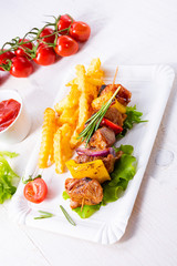 sweet potato fries with spicy paprika shashlik