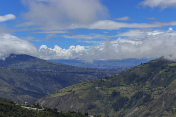 panoramic view of the andes in ecuador