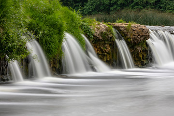 Naklejka premium A slow exposure of a waterfall