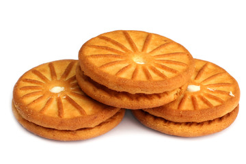 Cookies with cream isolated