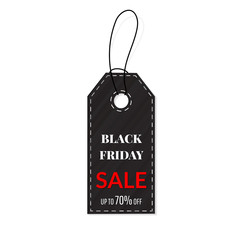 Black Friday sales tag. Vector, grouped for easy editing. Sale, discount, advertising, marketing price tag. Clothes, furnishings, cars, food sale